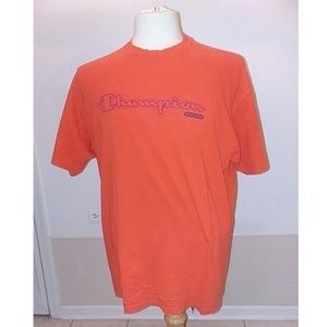 Mens Orange Champion T-Shirt XL Hip Hop Sports Top